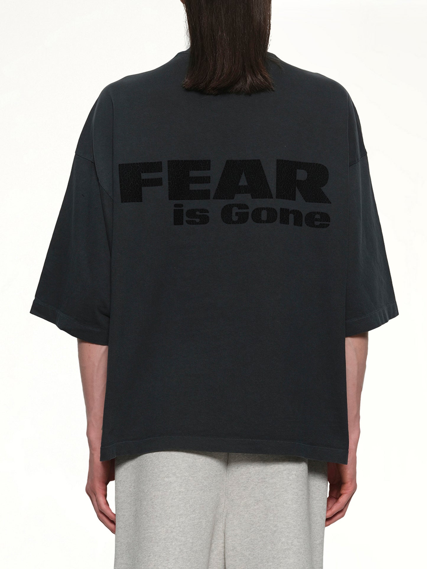 Relaxed Fit Fear Is Gone T-Shirt in Black
