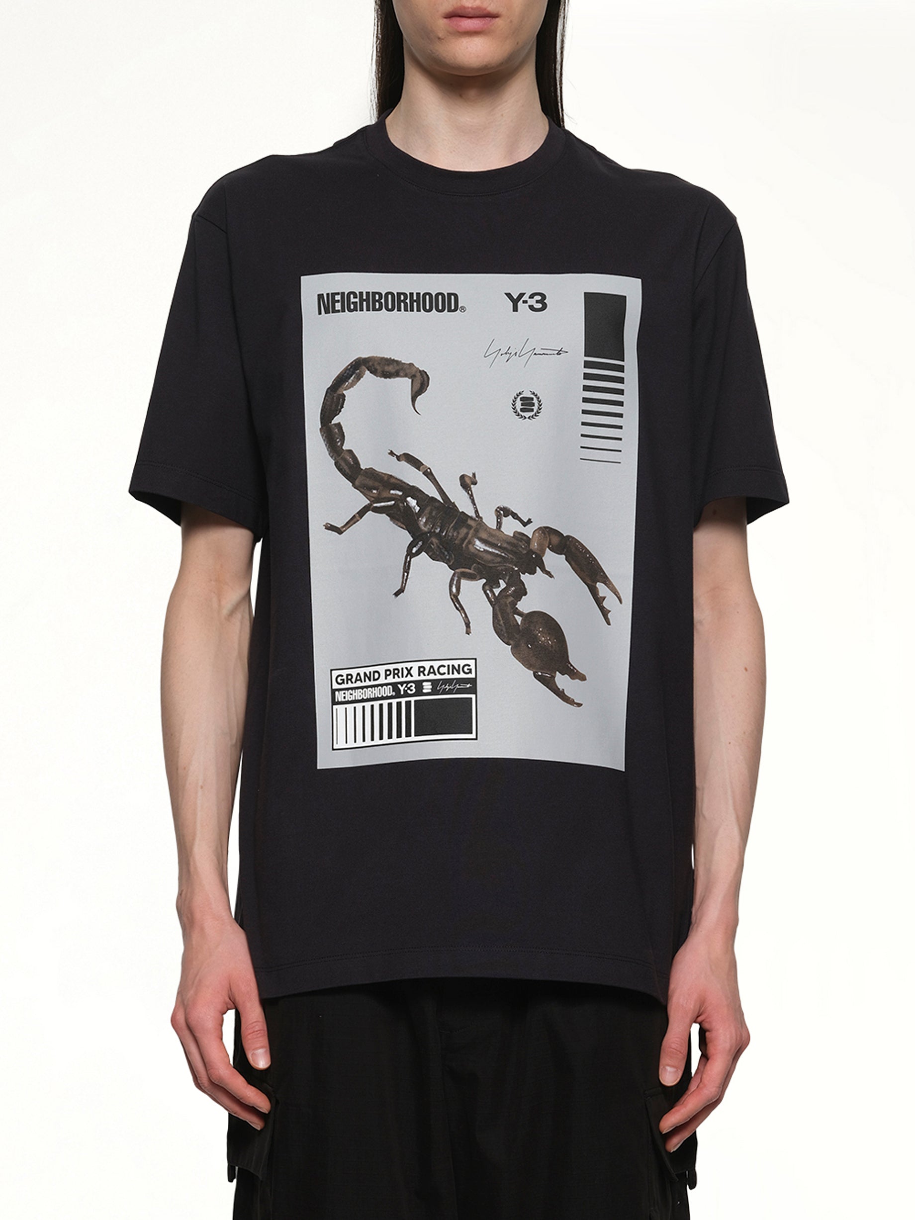 Y-3 X NBHD Graphic T-Shirt in Black/Granite