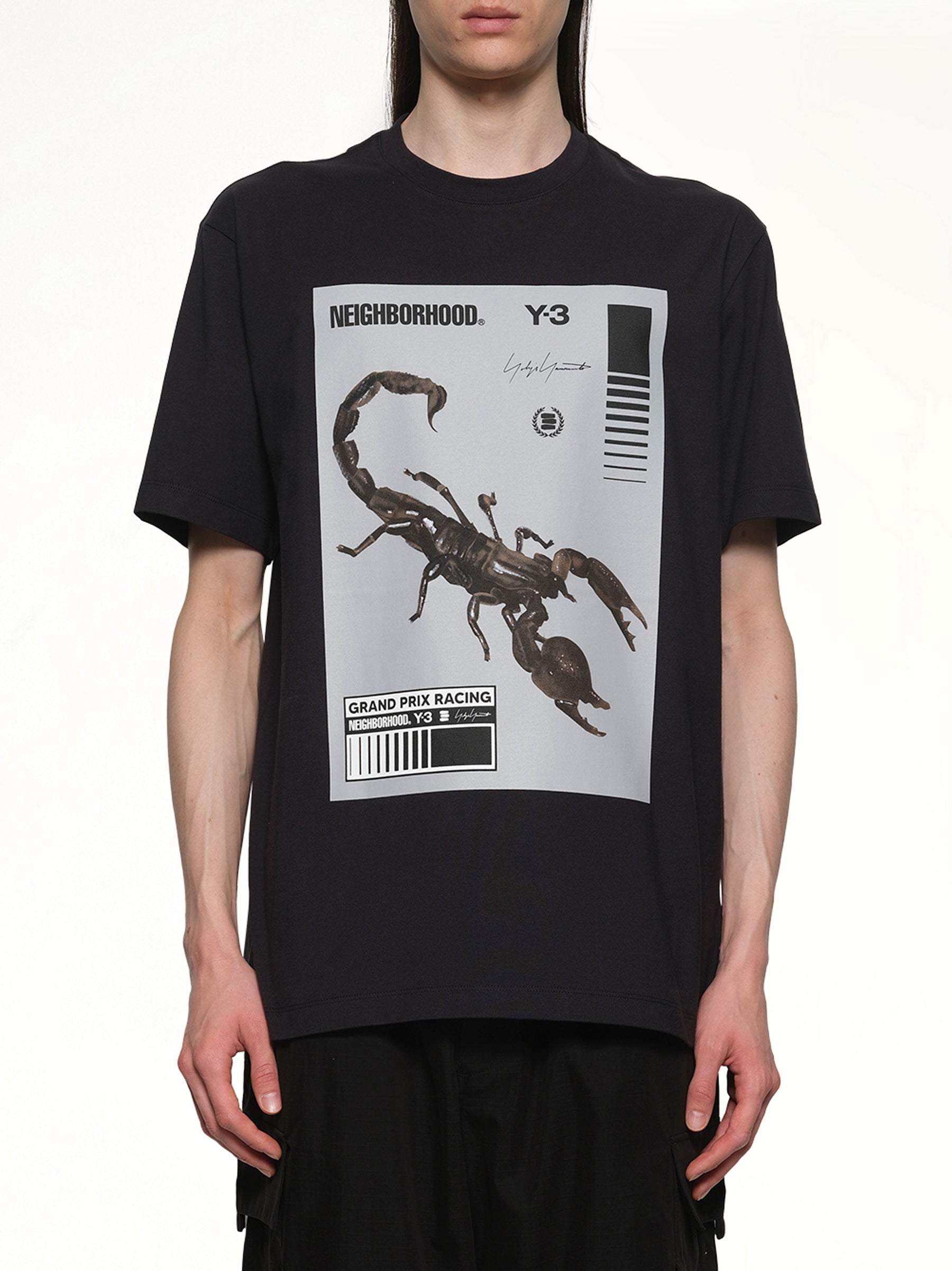 Y-3 X NBHD 黑色/花岗岩印花 T 恤