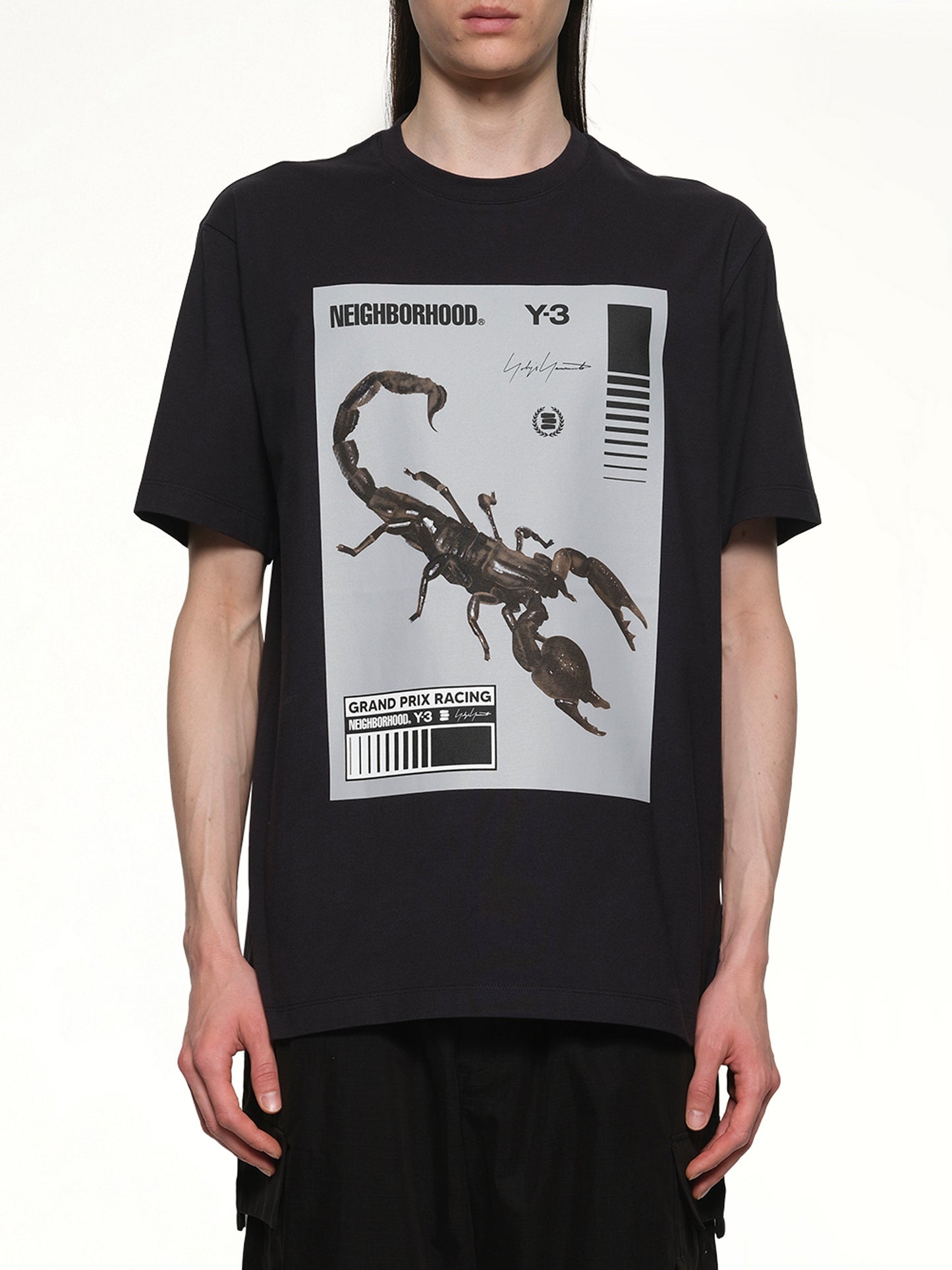 Y-3 X NBHD Graphic T-Shirt in Black/Granite
