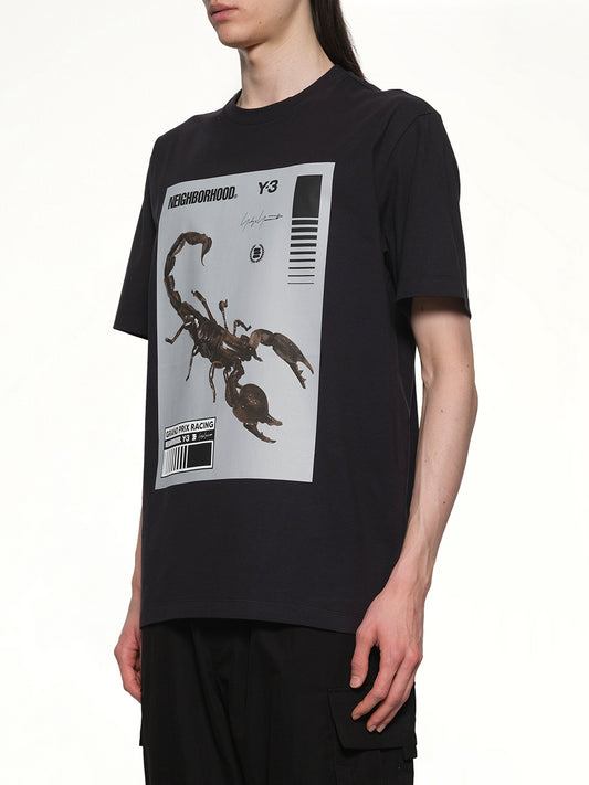 Y-3 X NBHD Graphic T-Shirt in Black/Granite