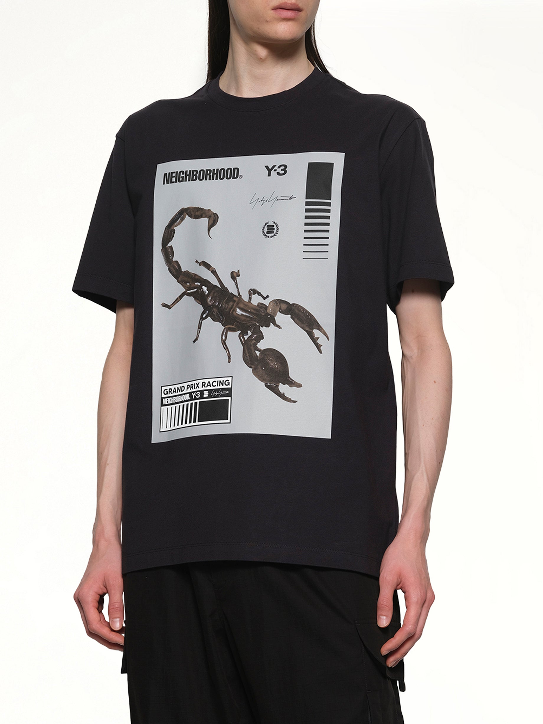 Y-3 X NBHD 黑色/花岗岩印花 T 恤