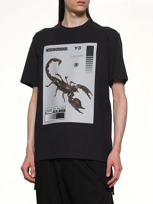 Y-3 X NBHD Graphic T-Shirt in Black/Granite