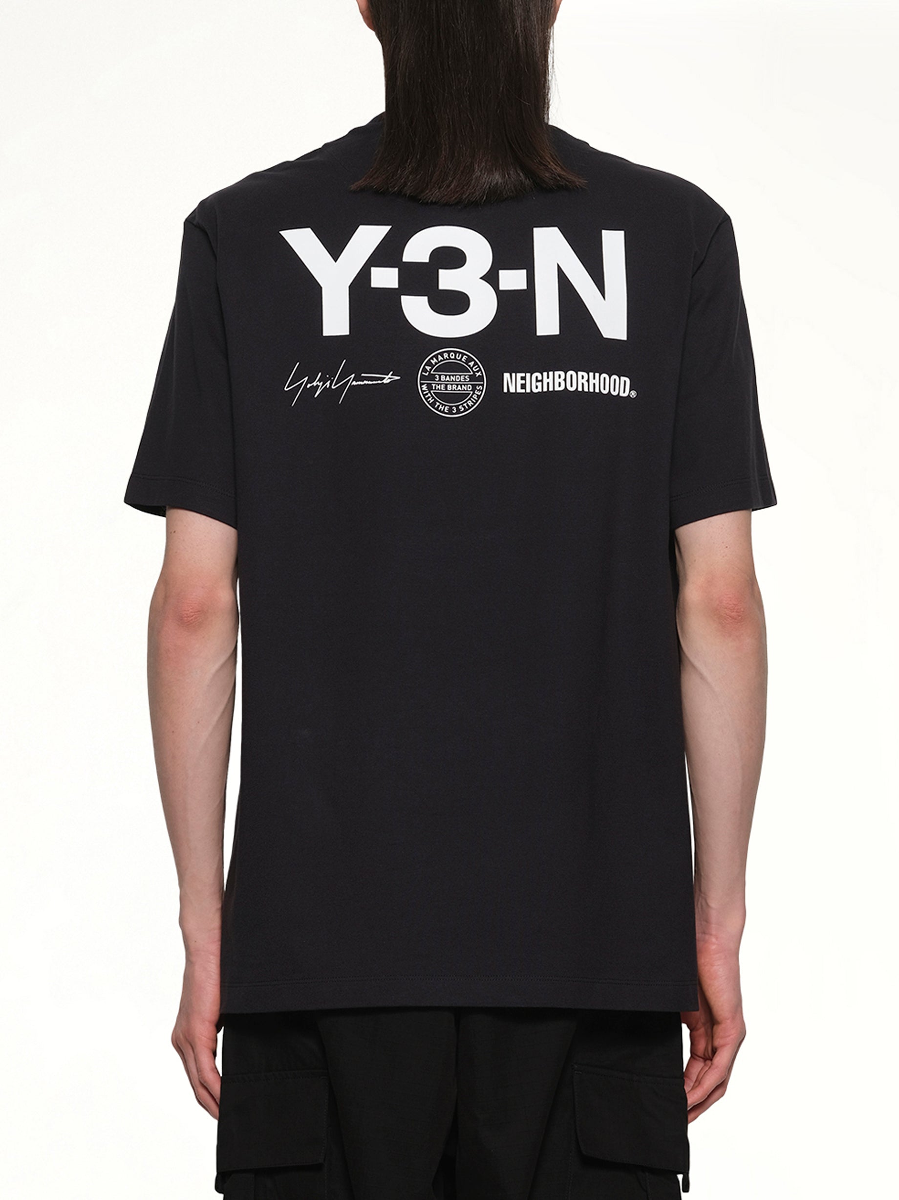 Y-3 X NBHD 黑色/花岗岩印花 T 恤