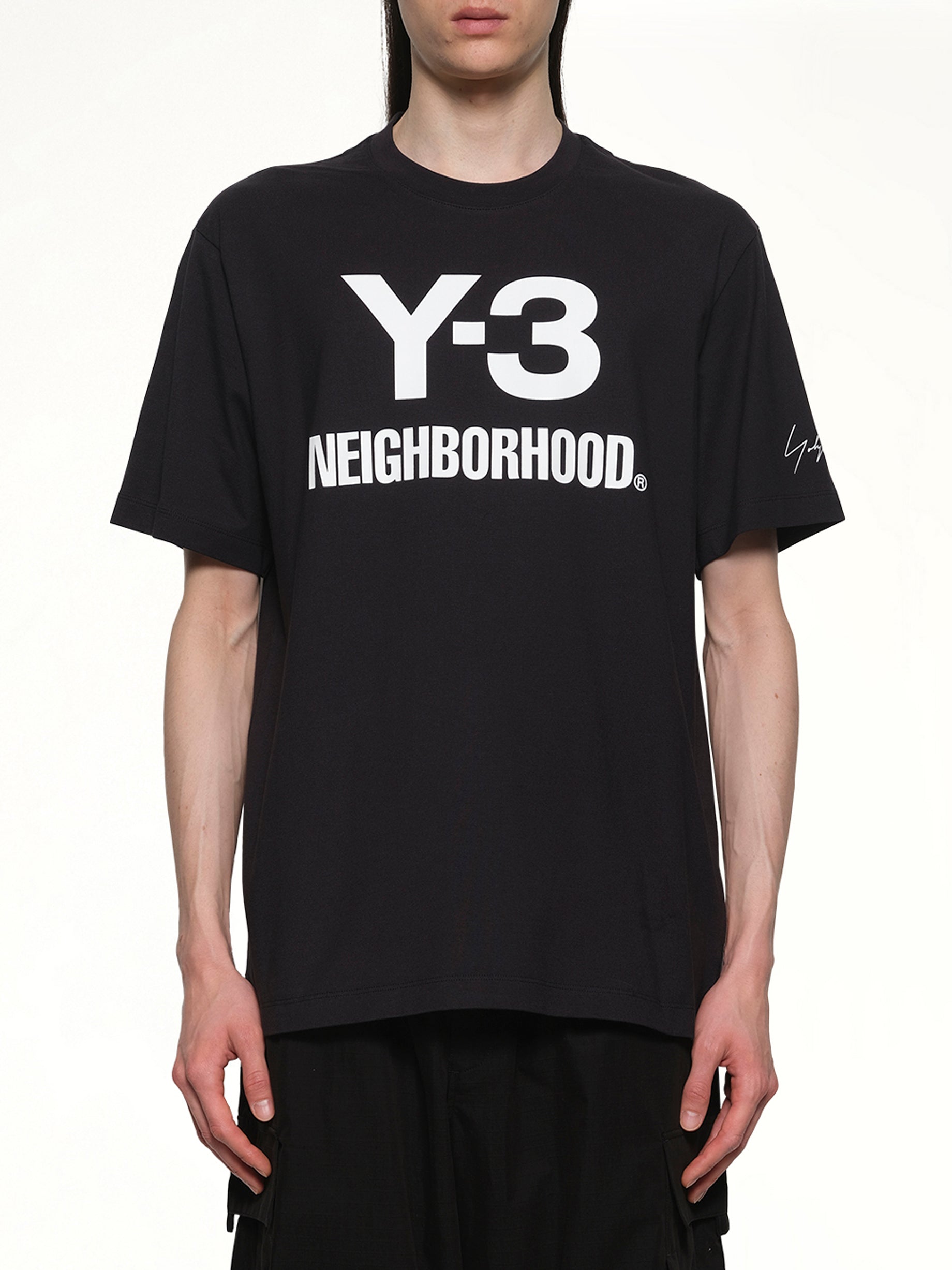 Y-3 X NBHD Logo T-Shirt in Black