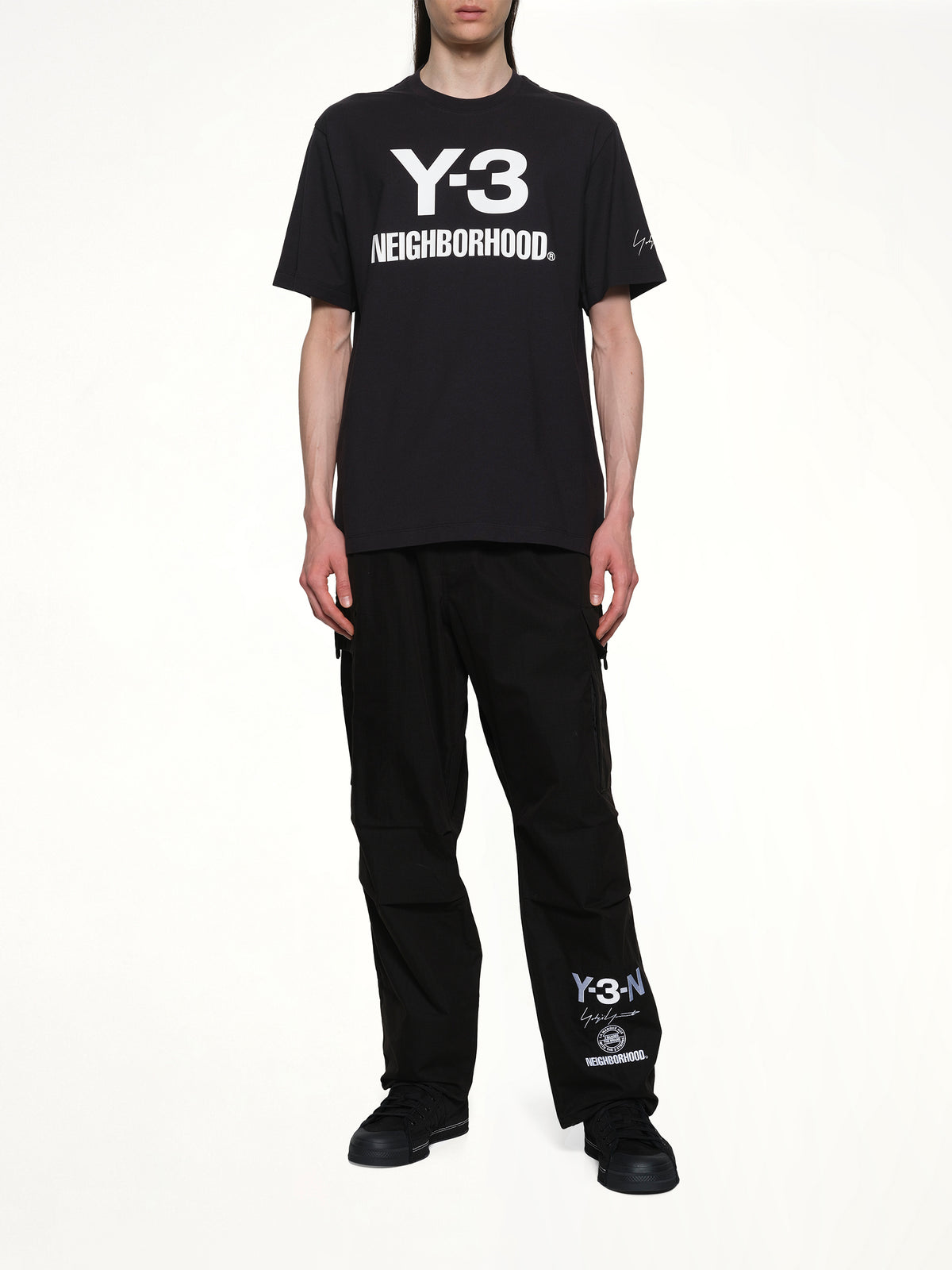 Y-3 X NBHD 黑色徽标T恤