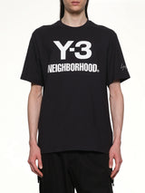 Y-3 X NBHD 黑色徽标T恤