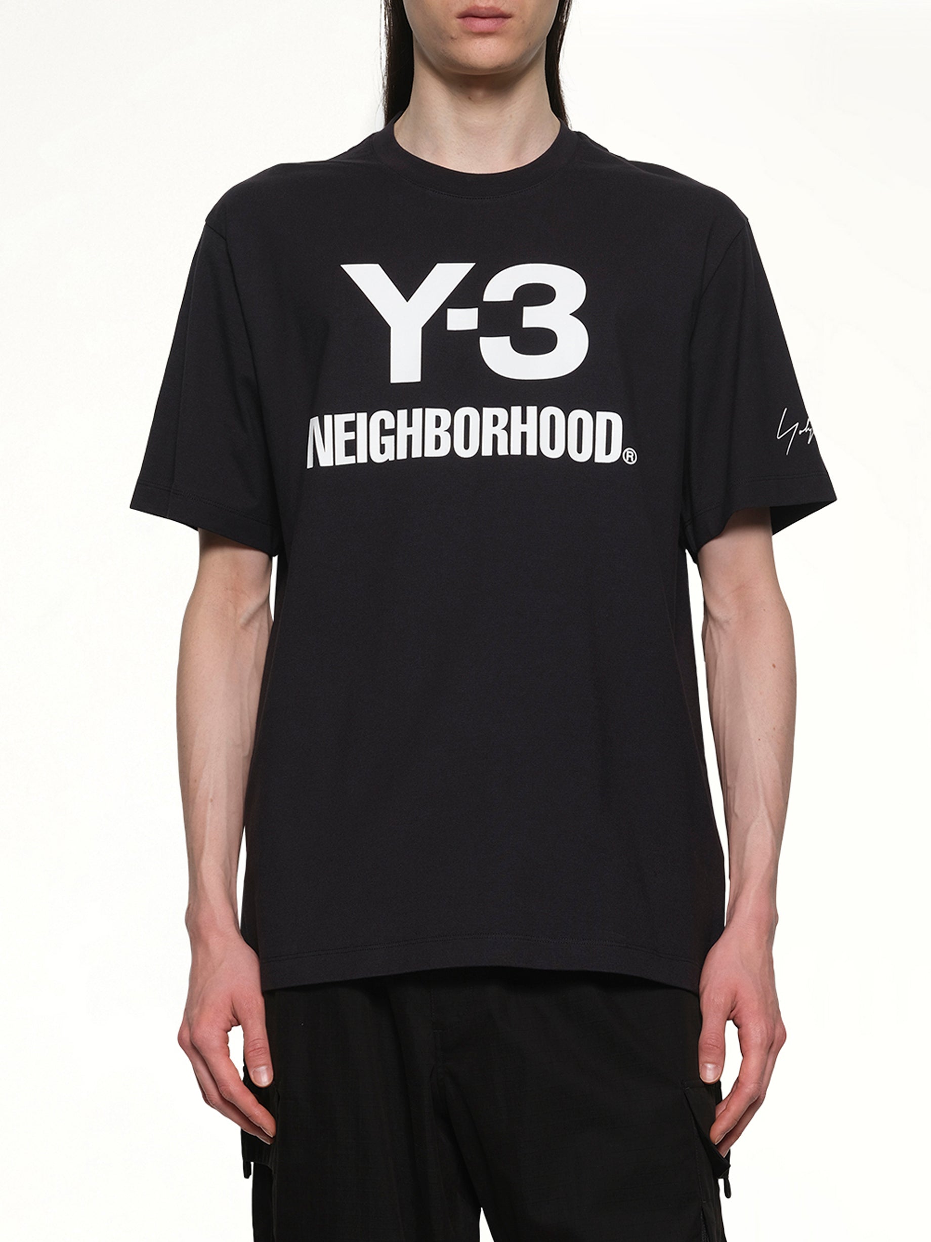 Y-3 X NBHD 黑色徽标T恤