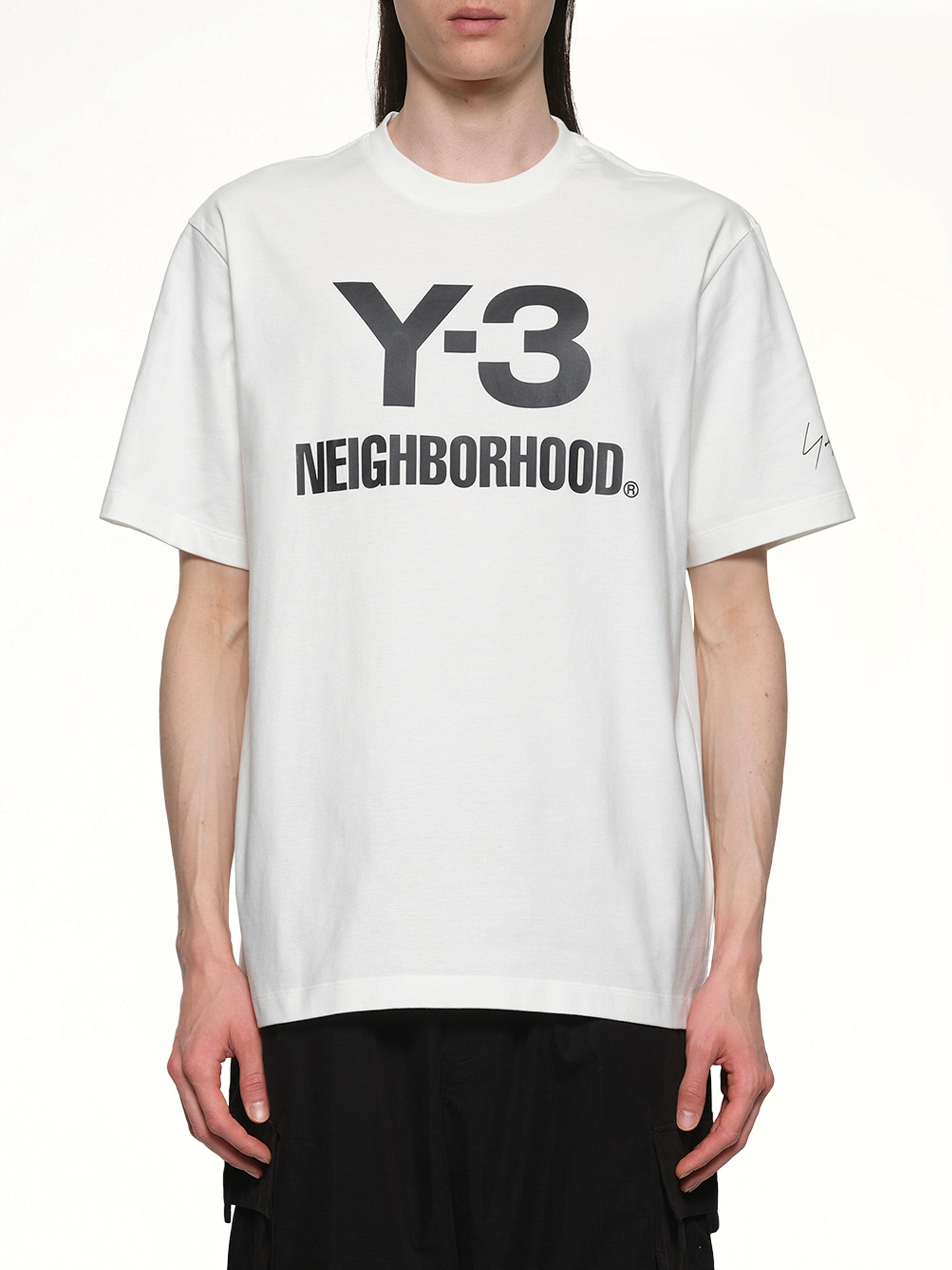 Y-3 X NBHD Logo T-Shirt in White