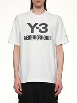 Y-3 X NBHD 白色标志 T 恤