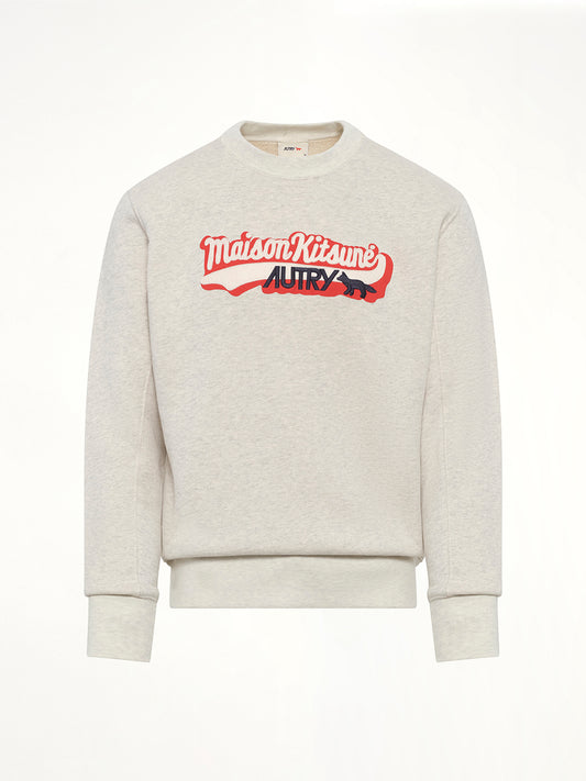 Autry x Maison Kitsune Sweatshirt in Grey Melange