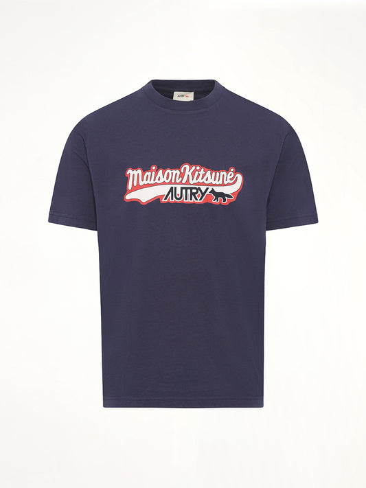 Autry x Maison Kitsune T-Shirt in Blue