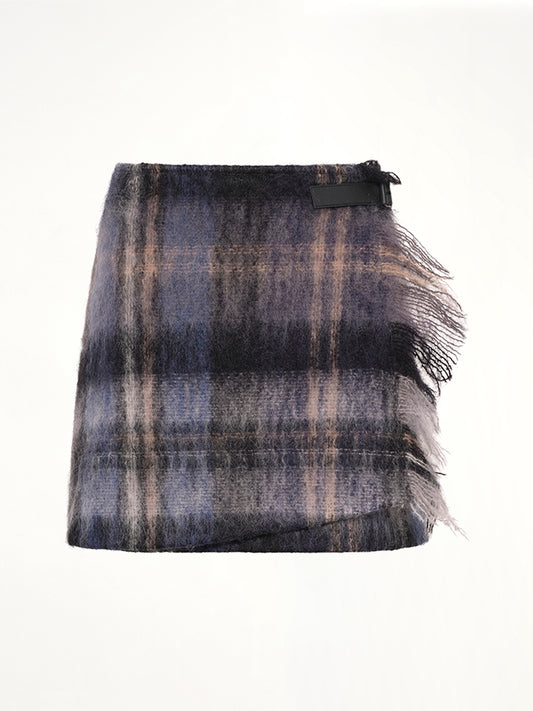 Mohair Skirt in Blue/Multicolour