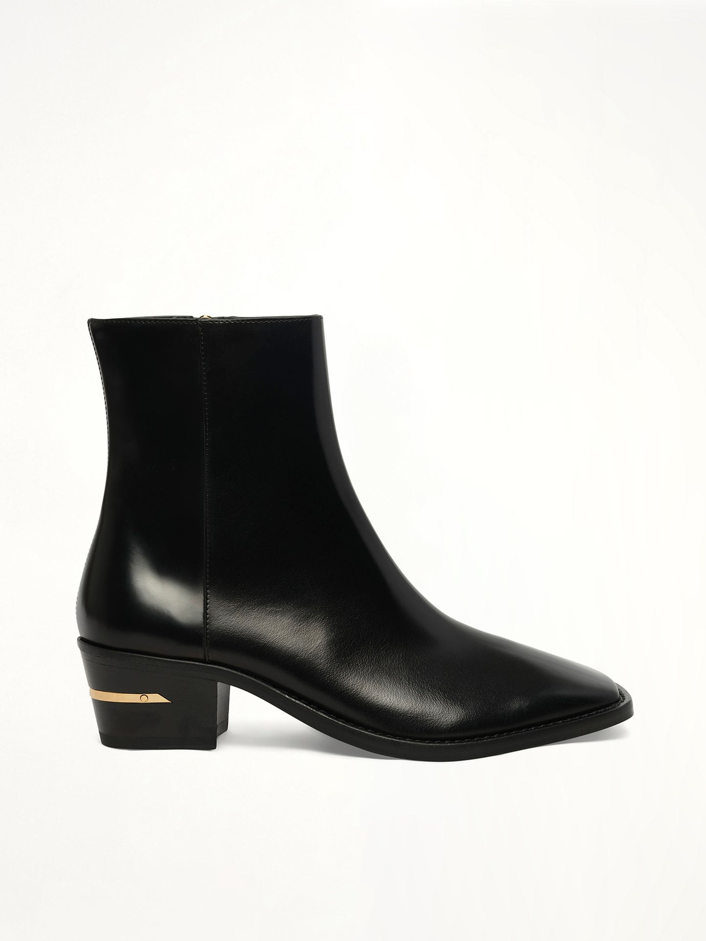 MA Metallic Heel Boot in Black