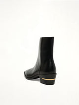 MA Metallic Heel Boot in Black Back View | AMIRI