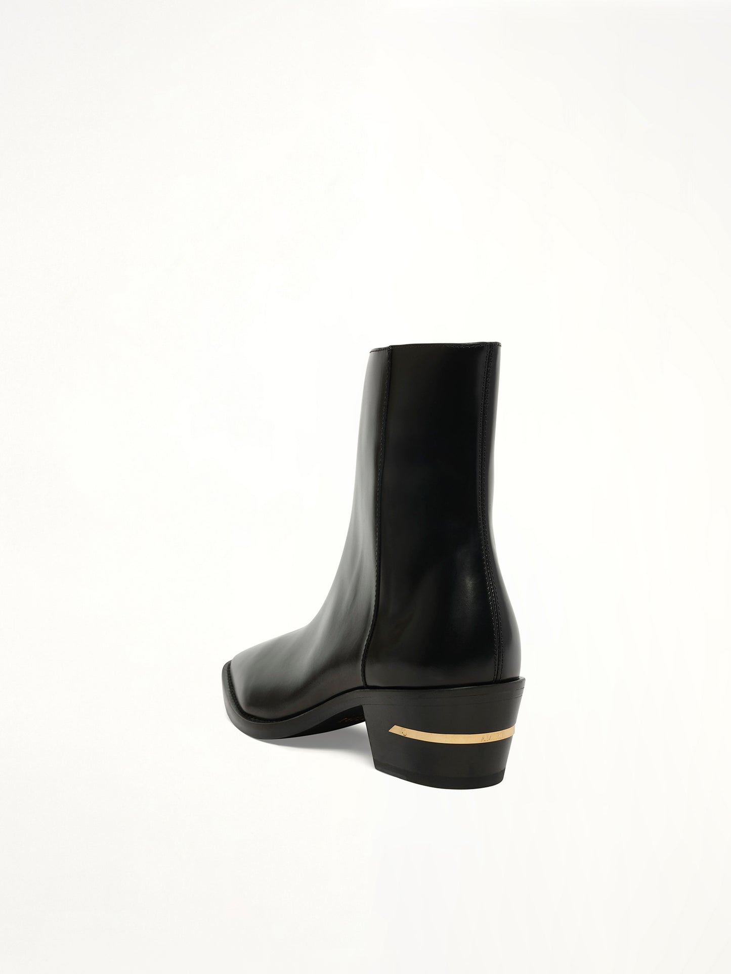 MA Metallic Heel Boot in Black