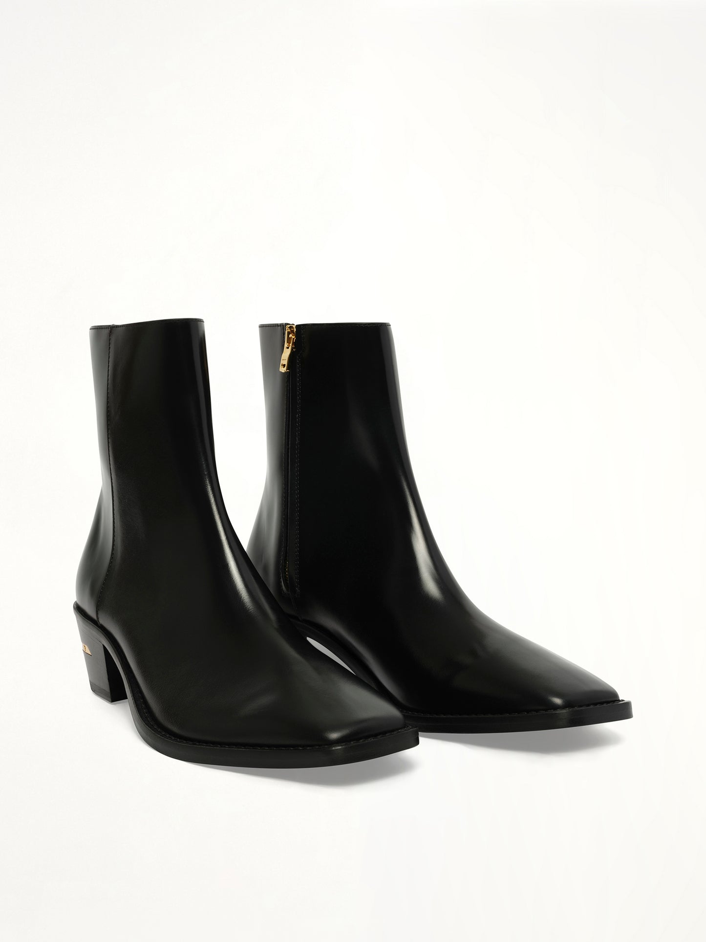 MA Metallic Heel Boot in Black