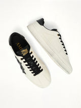 Croc Debossed Pacific Sneaker in Black Top View | AMIRI