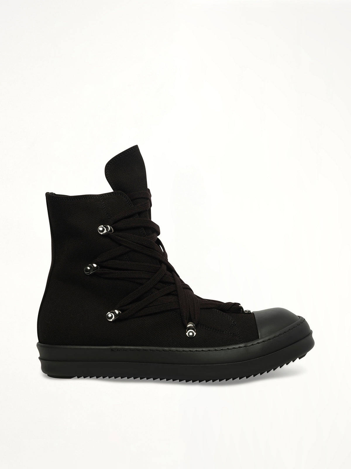Megalace Sneaks in All Black Side View | RICK OWENS DRKSHDW