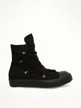Megalace Sneaks in All Black Side View | RICK OWENS DRKSHDW
