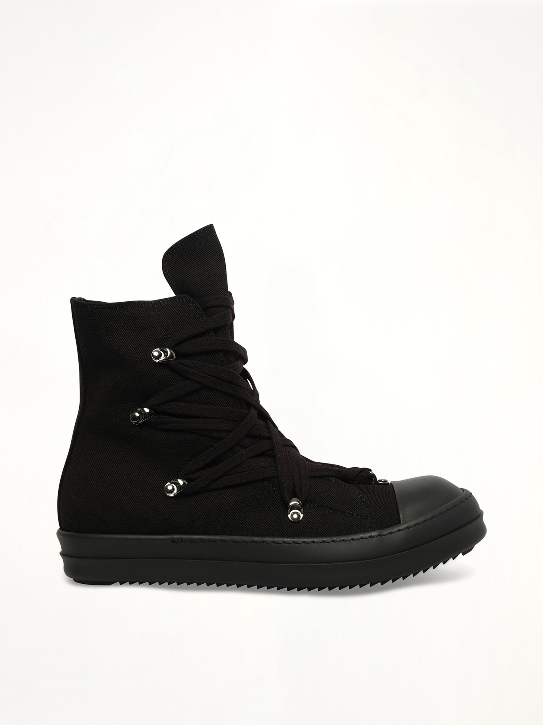 Megalace Sneaks in All Black Side View | RICK OWENS DRKSHDW