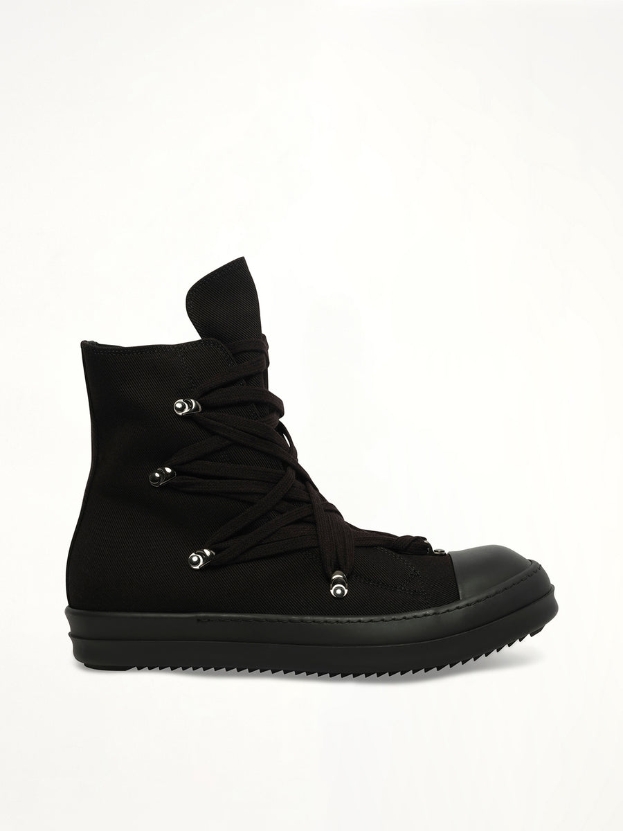 Megalace Sneaks in All Black Side View | RICK OWENS DRKSHDW