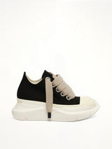 Jumbolace Abstract Low Sneaker in Black/Milk/Milk Side View | RICK OWENS DRKSHDW