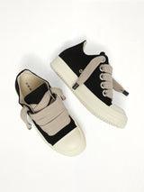 Jumbolace Low Sneaks in Black/Milk/Milk Top View | RICK OWENS DRKSHDW
