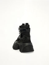 Noir Kei Ninomiya X Reebok High Sneaker in Black Back View | NOIR KEI NINOMIYA