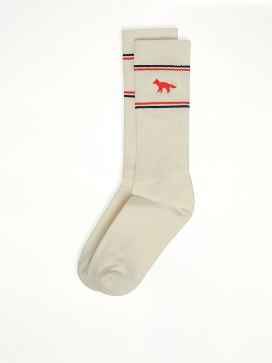 Autry x Maison Kitsune Socks in White