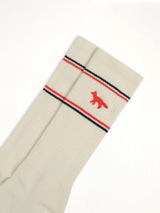 Autry x Maison Kitsune Socks in White