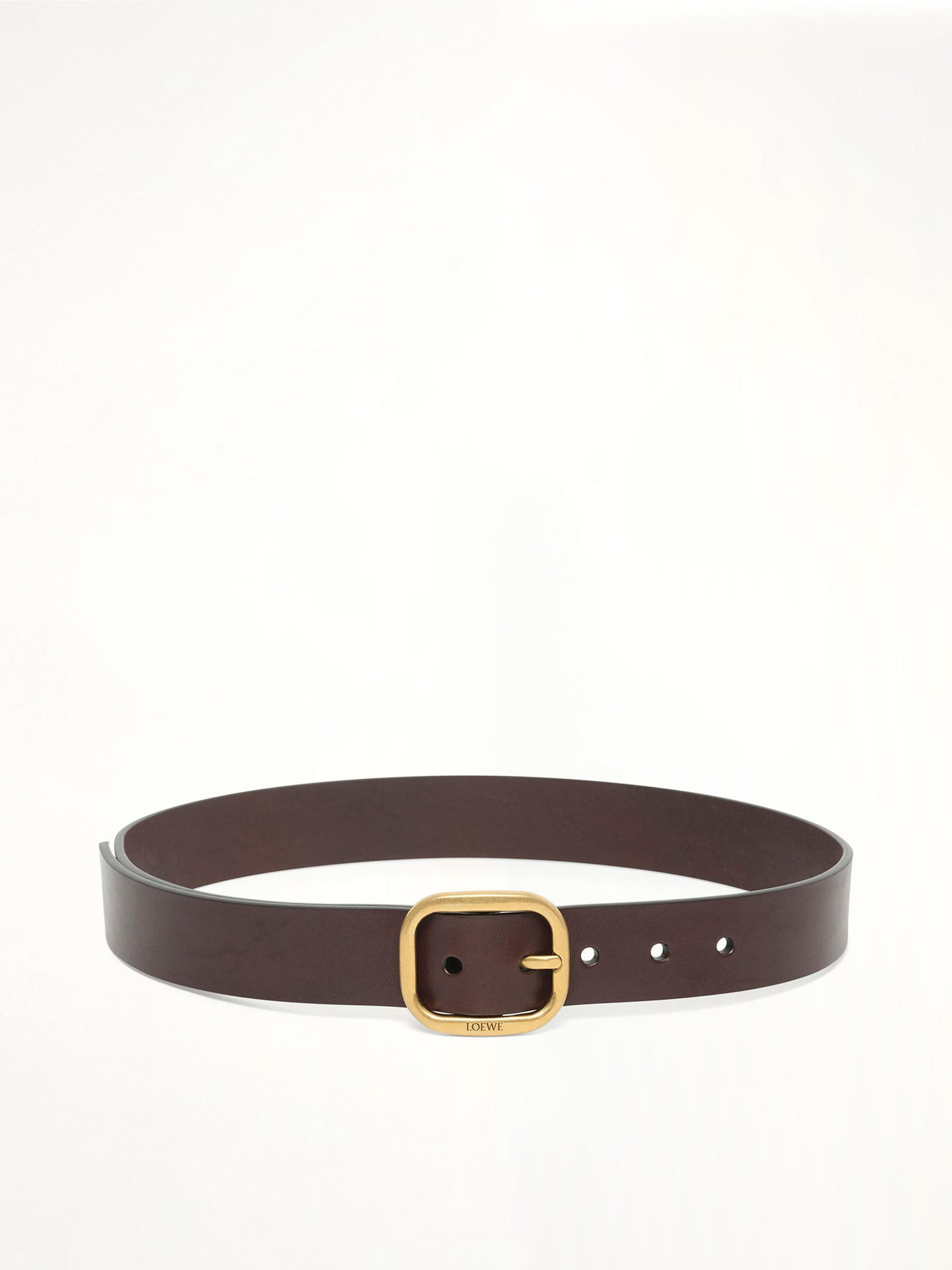 Rounded Soft 3.5cm Belt in Dark Brown