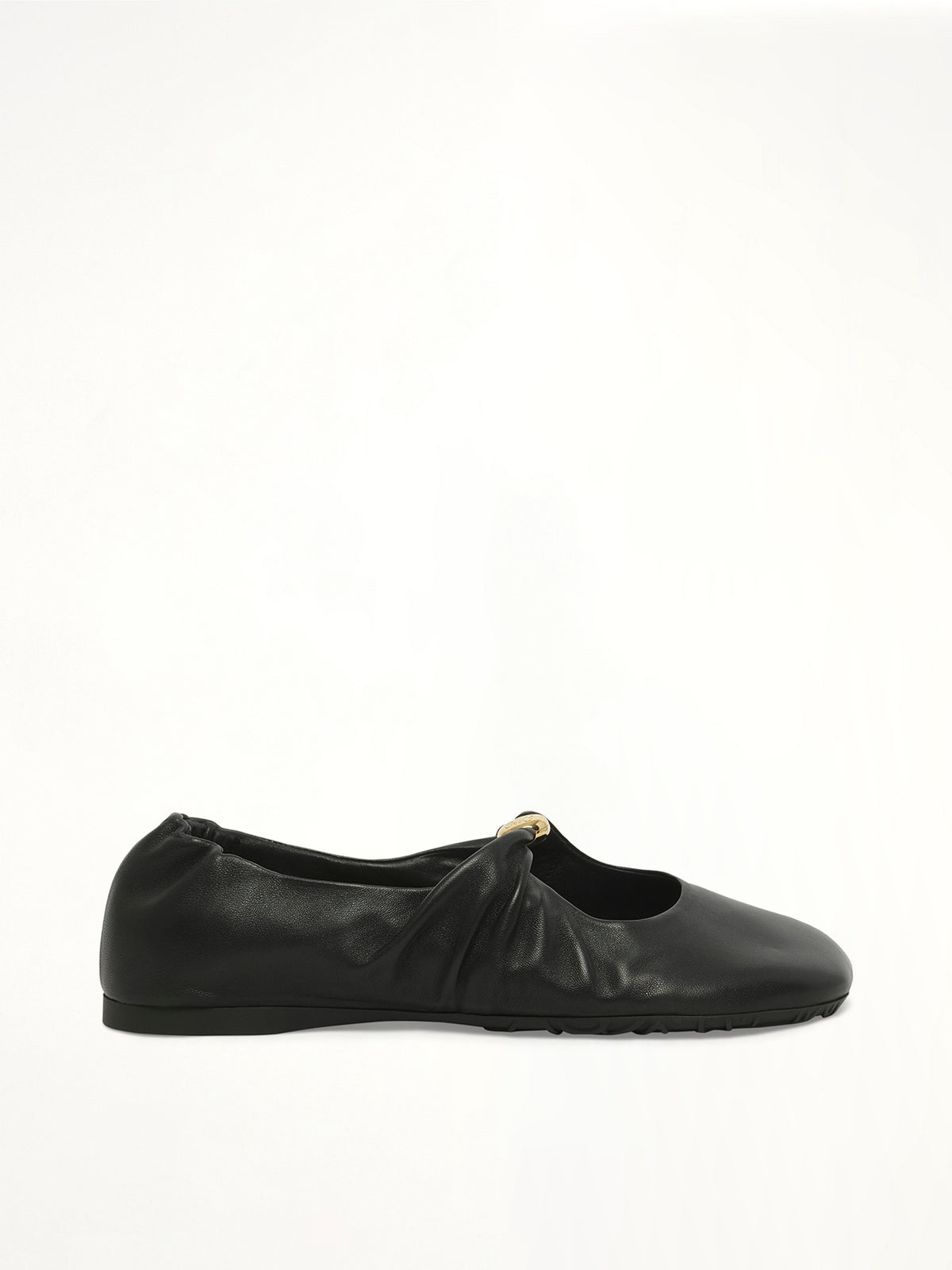 Pebble Soft Ballerina in Black Side View | LOEWE