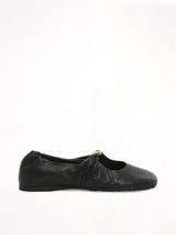 Pebble Soft Ballerina in Black Side View | LOEWE