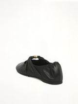 Pebble Soft Ballerina in Black Back View | LOEWE