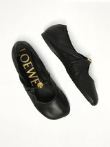 Pebble Soft Ballerina in Black Top View | LOEWE