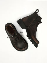 Sierra Bootie Donut in Dark Brown Top View | LOEWE