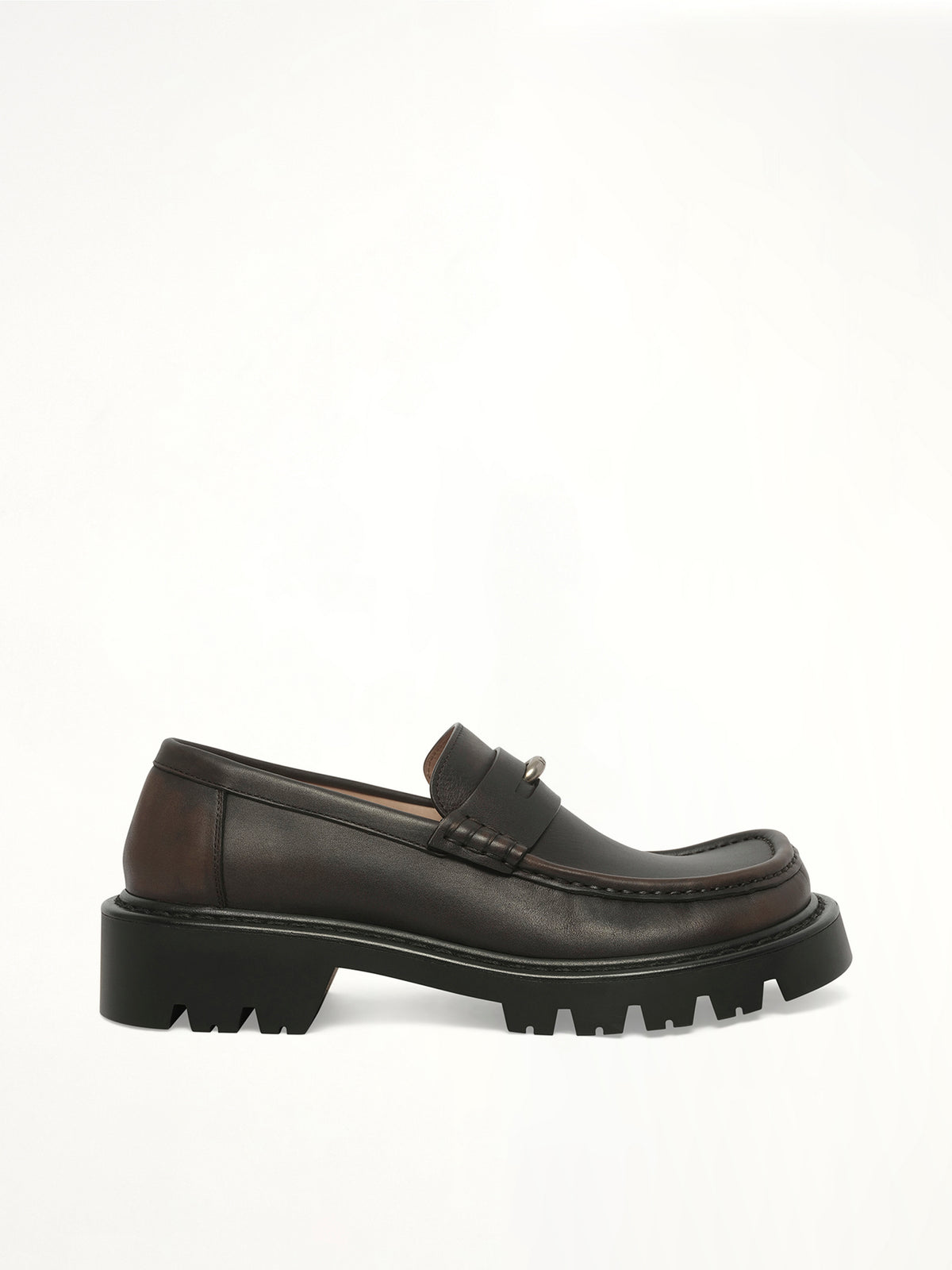 Sierra Loafer Donut in Dark Brown Side View | LOEWE