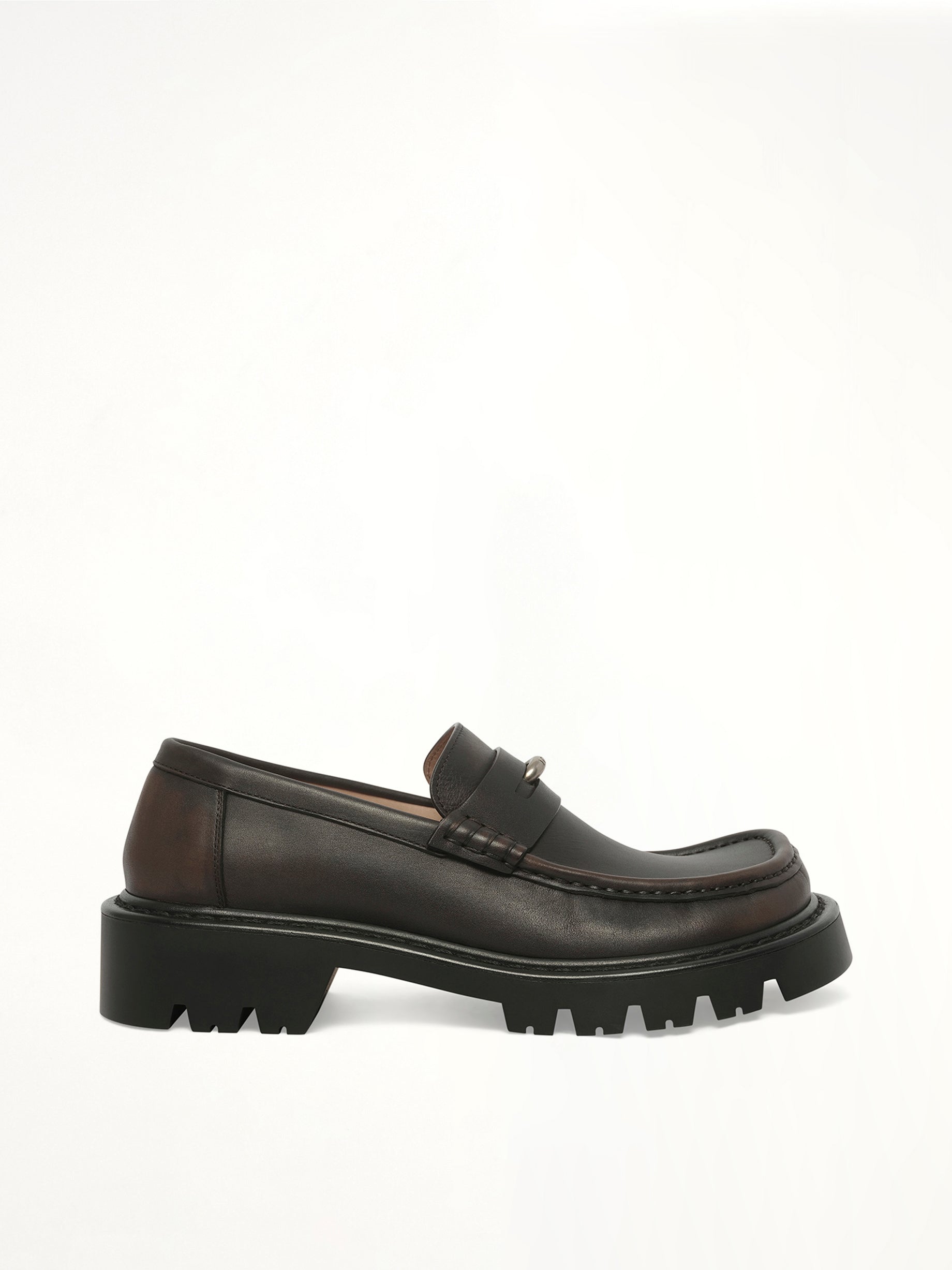 Sierra Loafer Donut in Dark Brown Side View | LOEWE