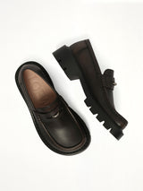 Sierra Loafer Donut in Dark Brown Top View | LOEWE