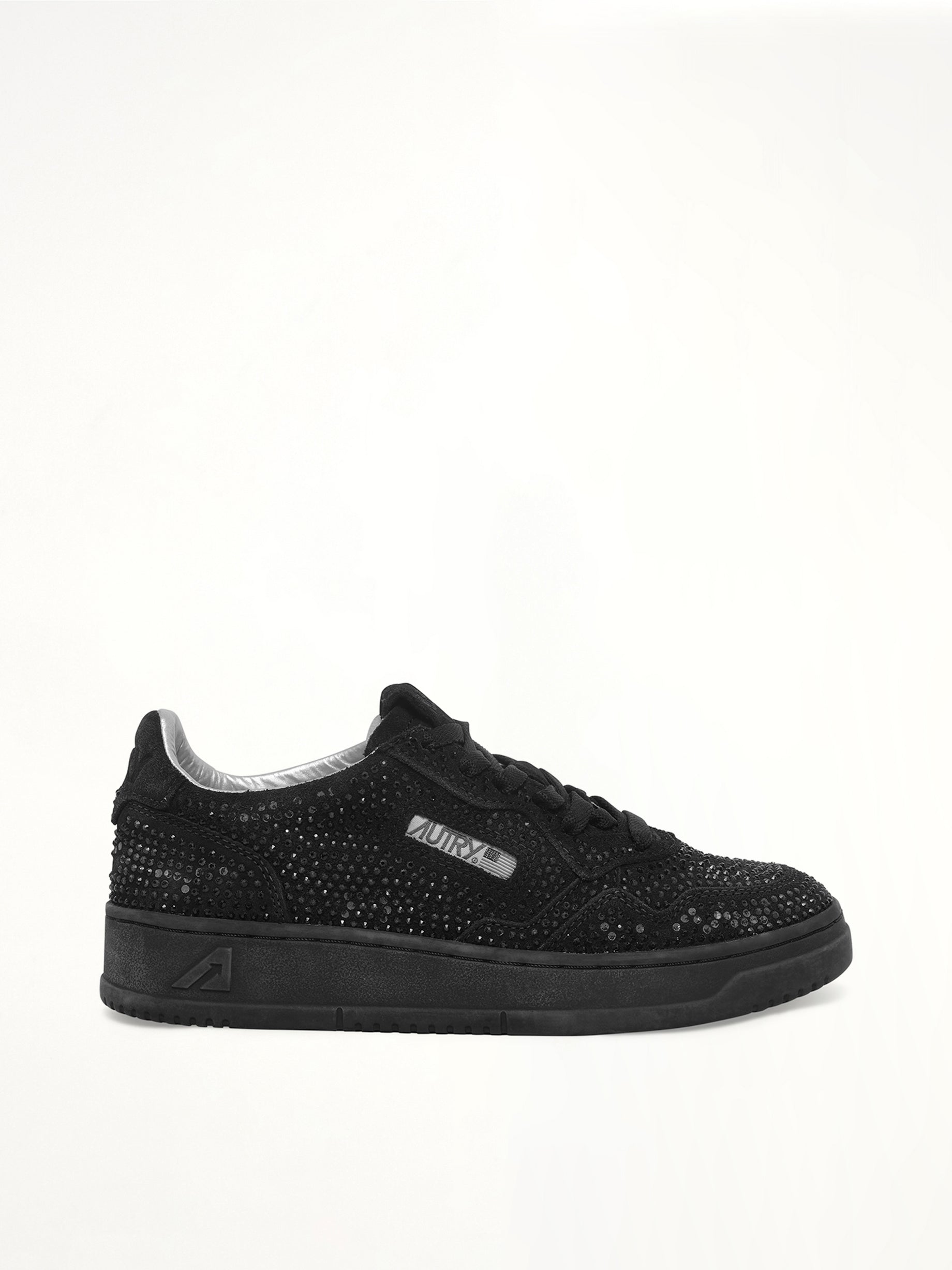 Medalist Low Strass Sneaker in Black