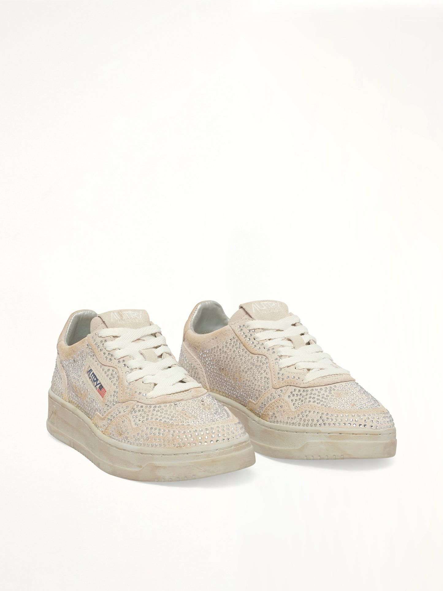 Medalist Low Strass Sneaker in White