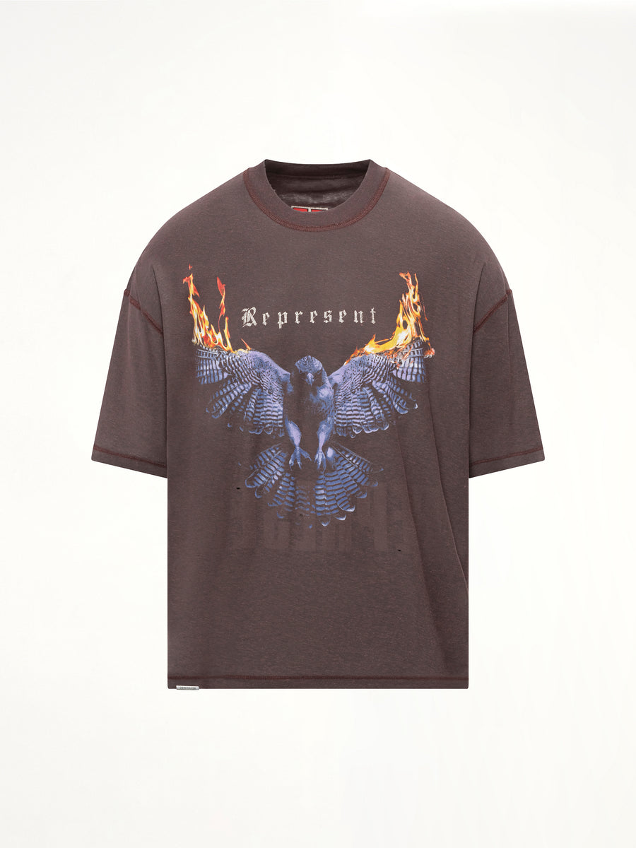 Reversible Living Legacy Falcon T-Shirt in Nero
