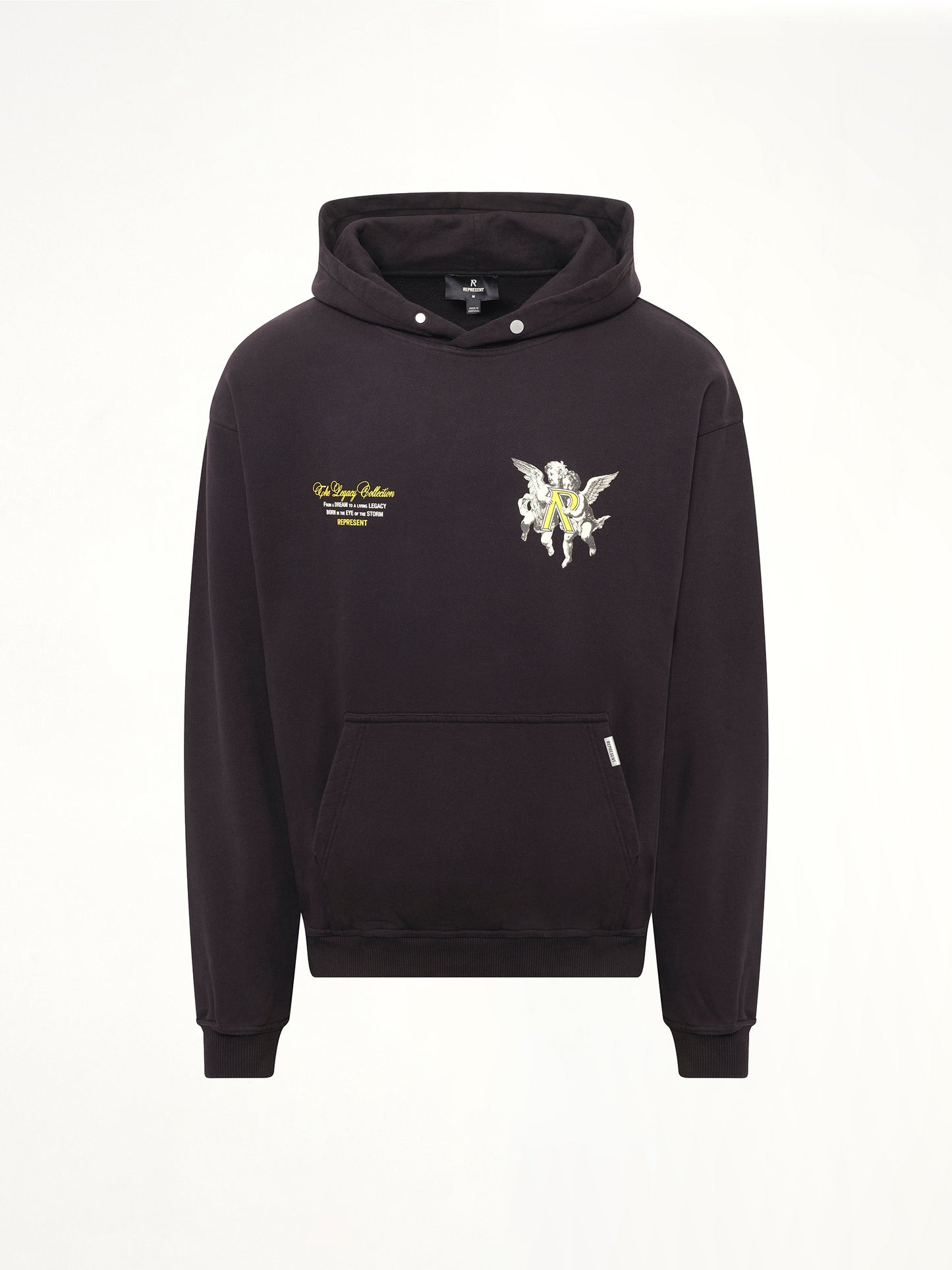 Represent Legacy Cherubs Hoodie in Jet Black