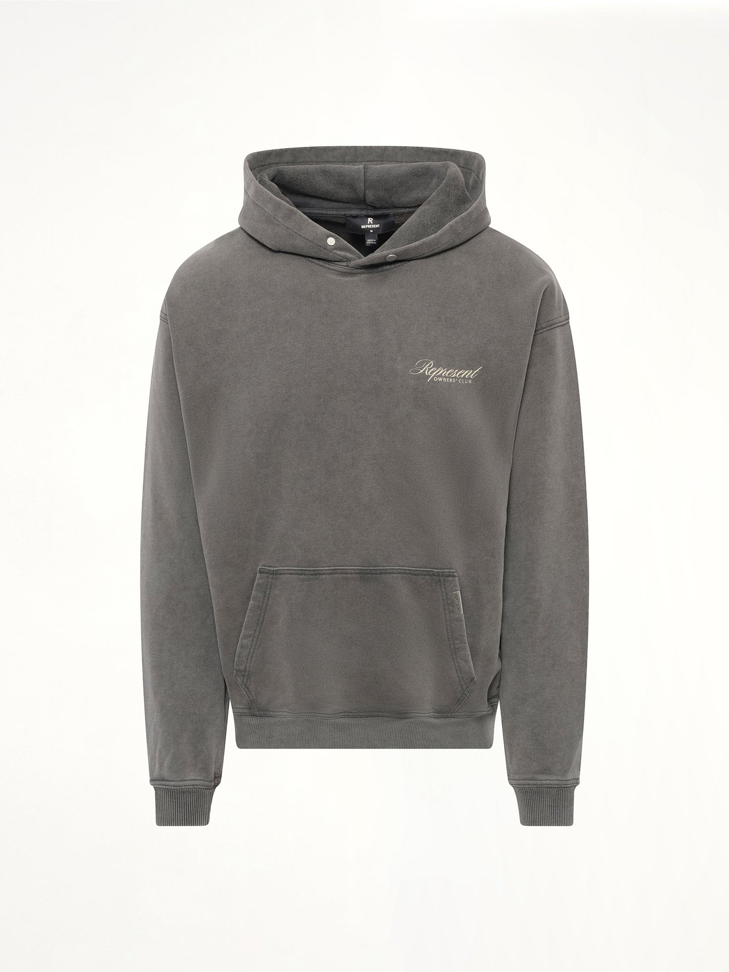 Represent Owners Club Script Hoodie in Vintage Grey