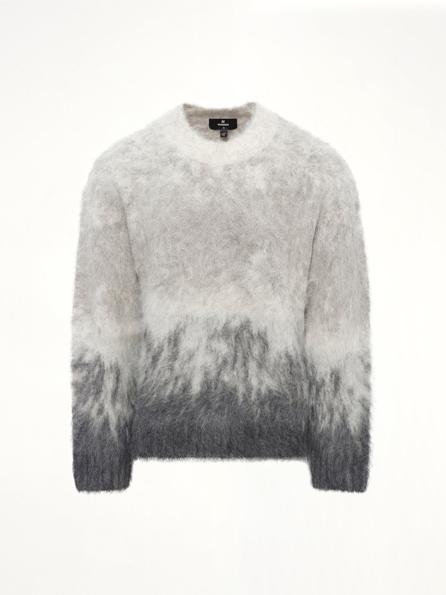 Ombre Knit Sweater in Light Grey