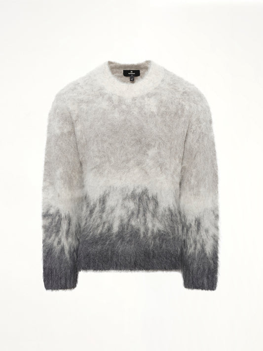 Ombre Knit Sweater in Light Grey