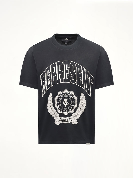 Represent Legacy Crest T-Shirt in Stained Black