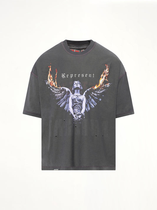 Reversible Living Legacy Falcon T-Shirt in Sun Fade Grey