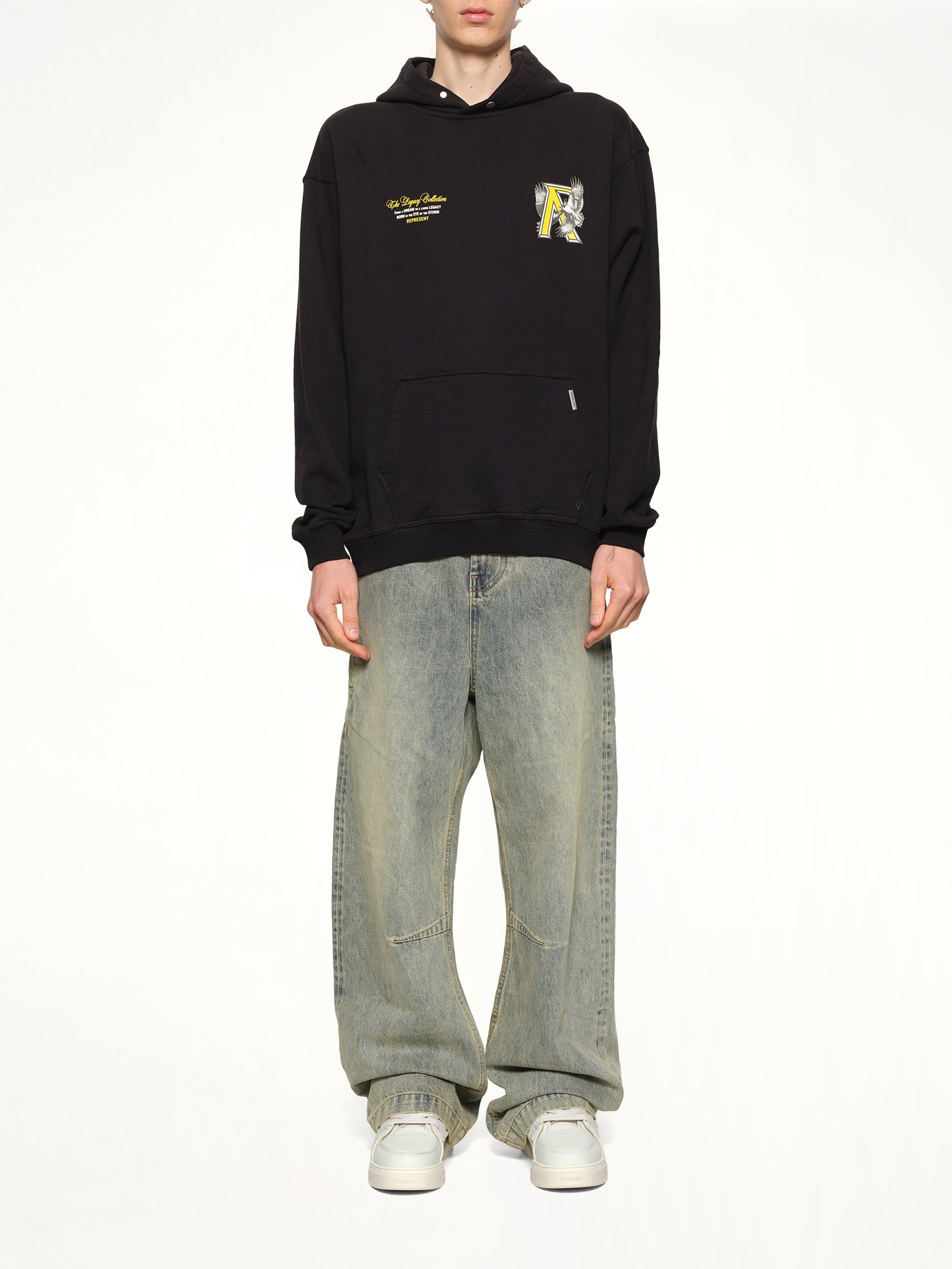 Legacy Falcon Hoodie in Jet Black